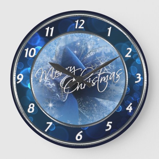 Christmas Blue Ribbon Uhr (Vorderseite)