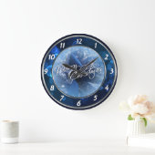 Christmas Blue Ribbon Uhr (Zuhause)