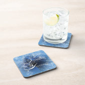 Christmas Blue Ribbon Untersetzer (Rechte Seite)