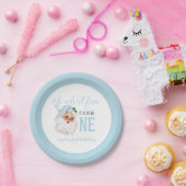 Christmas Blue Santa First Geburtstag Pappteller (Party)