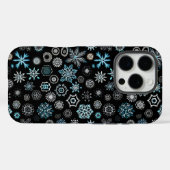 Christmas Blue Snowflakes Case-Mate iPhone Hülle (Rückseite (Horizontal))