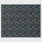 Christmas Blue Snowflakes Geschenkpapier (Flach)