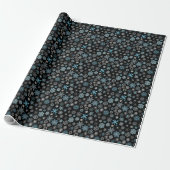 Christmas Blue Snowflakes Geschenkpapier (Ungerollt)