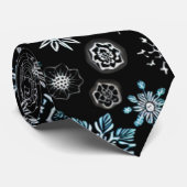 Christmas Blue Snowflakes Krawatte (Gerollt)