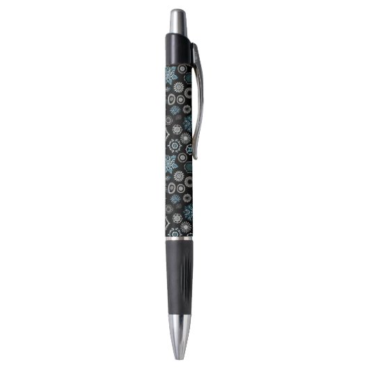 Christmas Blue Snowflakes Kugelschreiber (Unterseite (Vertikal))