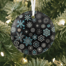 Christmas Blue Snowflakes