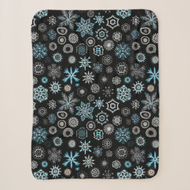 Christmas Blue Snowflakes Sherpadecke