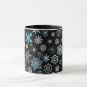 Christmas Blue Snowflakes Tasse (Zentrum)