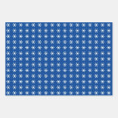 Christmas Blue Snowflakes und Bunnies Geschenkpapier Set (Vorderseite 2)