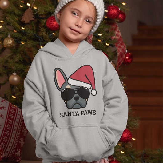 Christmas Blue Tan French Bulldog Hoodie
