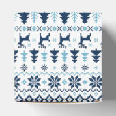 CHRISTMAS Blue Traditionelle personalisierte Gefäl Geschenkschachtel (Oben)