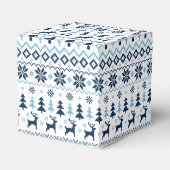 CHRISTMAS Blue Traditionelle personalisierte Gefäl Geschenkschachtel (Rückseite)