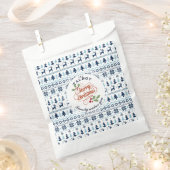 CHRISTMAS Blue Traditionelle personalisierte Gefäl Geschenktütchen (Ausgeschnitten)