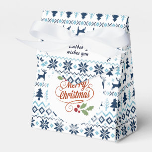 CHRISTMAS Blue Traditionelles personalisiertes Gef Geschenkschachtel