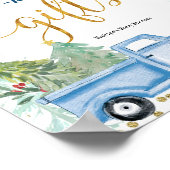 Christmas Blue Truck Kinderduschkarten und Geschen Poster (Ecke)