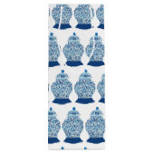 Christmas Blue und White Ginger Jar Geschenktüte Für Weinflaschen (Rückseite)