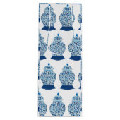 Christmas Blue und White Ginger Jar Geschenktüte Für Weinflaschen (Vorderseite)