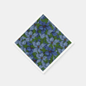 Christmas Blue & Violet Poinsettias Serviette (Ecke)