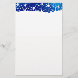 Christmas Blue Winter Snowflakes Briefpapier