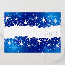 Christmas Blue Winter Snowflakes