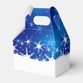 Christmas Blue Winter Snowflakes Geschenkschachtel (Rückseite)