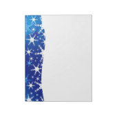 Christmas Blue Winter Snowflakes Notizblock (Rotiert)