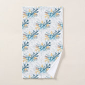 Christmas Blue Winterberries und Silver Filigree Badhandtuch Set (Handtuch)