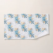 Christmas Blue Winterberries und Silver Filigree Badhandtuch Set (Handtuch)