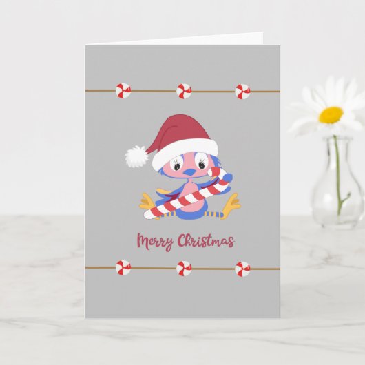 Christmas Bluebird Candy Minze Blank Inside Holida Karte (Kleine Pflanze)