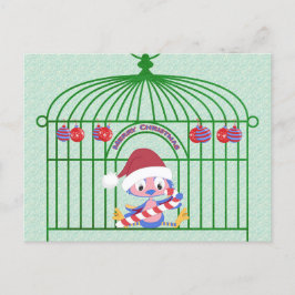 Christmas BlueBird in Verziert Cage individuell an Feiertagspostkarte