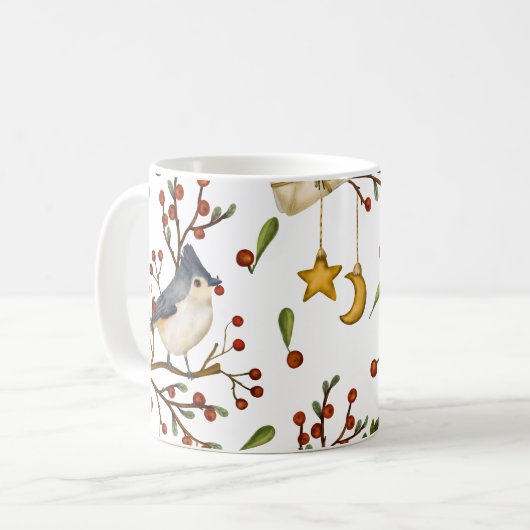 Christmas Bluejay Kaffeetasse (Vorderseite Links)
