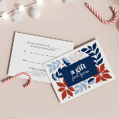 CHRISTMAS BLUME RED BLUE SILVER - BESONDERE