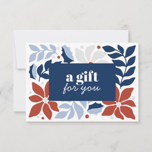 CHRISTMAS BLUME RED BLUE SILVER - BESONDERE (Vorderseite)