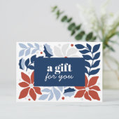 CHRISTMAS BLUME RED BLUE SILVER - BESONDERE (Stehend Vorderseite)