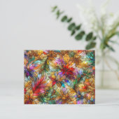 CHRISTMAS BLUME und BLÄTTER ~ Postkarte ~ (Stehend Vorderseite)