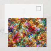 CHRISTMAS BLUME und BLÄTTER ~ Postkarte ~ (Vorne/Hinten)