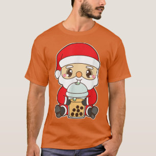 Christmas Boba Santa Claus Peach Mango Blase Birne T-Shirt