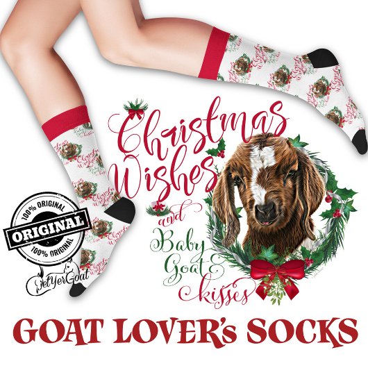 Christmas Boer Baby Goat wünscht Socken