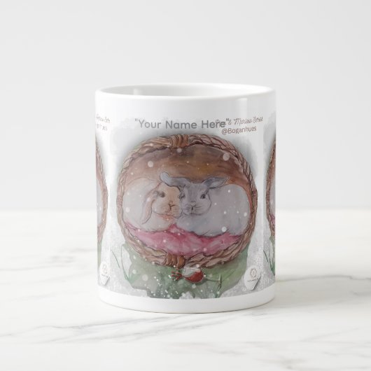 Christmas Boganhues Pipa & Marlow print Mug Jumbo-Tasse (Vorderseite)