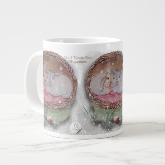 Christmas Boganhues Pipa & Marlow print Mug Jumbo-Tasse (Vorderseite Links)