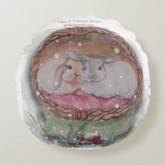 Christmas Boganhues "Pipa & Marlow" print Rundes Kissen