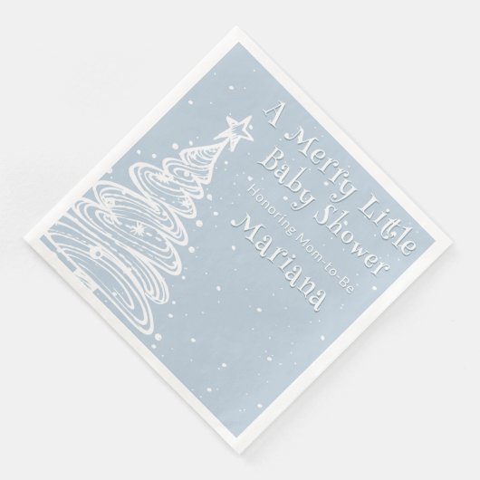 Christmas Boho Blue Boy Baby Dusche Serviette (Ecke)