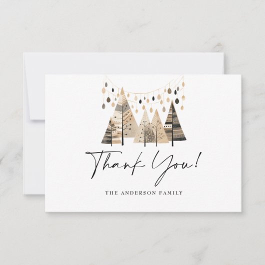 Christmas Boho Dankeskarte (Vorderseite)