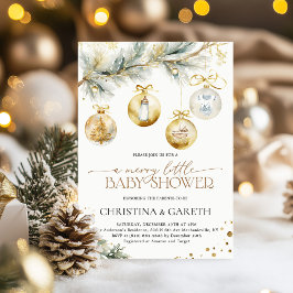 Christmas Boho Merry Little Baby Shower Einladung