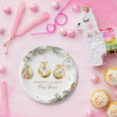 Christmas Boho Merry Little Baby Shower Pappteller (Party)
