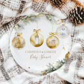 Christmas Boho Merry Little Baby Shower Pappteller