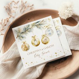 Christmas Boho Merry Little Baby Shower Serviette