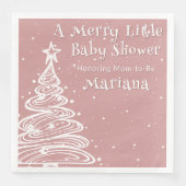 Christmas Boho Pink Girl Baby Dusche Serviette (Vorderseite)