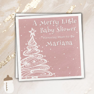 Christmas Boho Pink Girl Baby Dusche Serviette