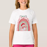 Christmas Boho Rainbow Hearts Snowman Trees T-Shirt<br><div class="desc">Frische T - Shirt in Rot und Grün zu Weihnachten für Jungen und Mädchen. Weihnachts Rainbow Boho mit Weihnachtselementen</div>